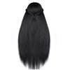 QITAQOTA Long Black Wigs Black Wigs for Women Yaki Wigs None Lace Kinky Straight Wig Synthetic Wigs Hair Replacement Wigs 26 Inch