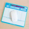 Knock Knock My Awesome Week Paper Mouse Pad, Weekly Calendar Pad & Daily to Do List Pad, 9.5 x 8-Inches