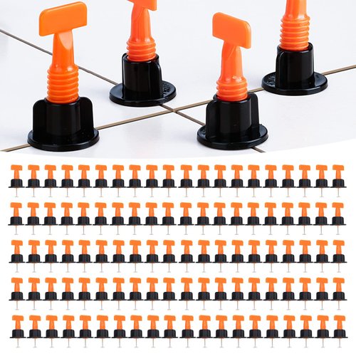 402Pcs Tile Leveler Set Reusable Tiles Leveling System Kit with Cross Clip Wrench for Floor Professional Tile Leveling System Kit Achieve Perfectly Aligned Tiles Easily