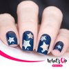 Whats Up Nails - Northern Star Vinyl Stencils for Christmas Nail Art Design (1 Sheet, 20 Stencils)
