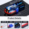 Zeee 2S 5200mAh Lipo Battery 7.4V 50C Hard Case Battery with EC3 Plug Compatible with 1/8 1/10 RC Vehicles Car Slash RC Buggy Truggy RC Airplane UAV Drone(2 Pack)
