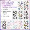 10 Sheets Butterflies and Flowers Temporary Tattoos for Kids,Fake Tattoo Stickers for Women Girls Party Favors Supplies,Cute Waterproof Butterfly Cartoon Stickers