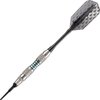 Viper Bobcat Adjustable Weight Soft Tip Darts with Storage/Travel Case: Nickel Silver Plated, Light Blue Rings, 16-18 Grams