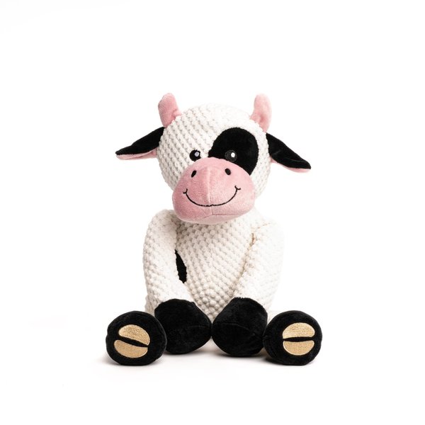 fabdog Floppies Plush Dog Toy - Cute & Durable Squeaky Dog Toys - Best Squeak Toy for Puppies and All Breeds | Ideal Pet Gift| Small Cow
