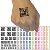 Tiki Bar Temporary Tattoo Water Resistant Fake Body Art Set Collection - Light Green (One Sheet)