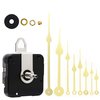 TIKROUND Quartz DIY Wall Clock Movement Mechanisms Battery Powered DIY Repair Parts Replacement with 4 Sets Hands,3/10 Inch Maximum Dial Thickness,29/32 Inch Total Shaft Length Gold Hands.