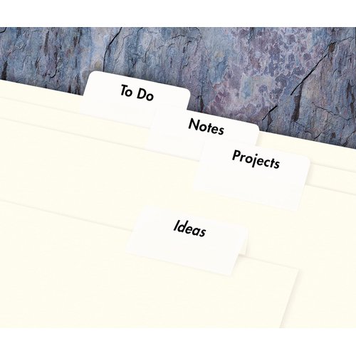 Avery Printable Self-Adhesive Plastic Tabs, 1-3/4", Repositionable Adhesive, White, Pack of 80 (16282)