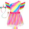 Chillife Princess Dress up for Girls 4-6, Dress up & Pretend Play with Wing Crown for Little Girls, Princess Costume Toy Gift Girl 3-6 Year for Birthday Christmas