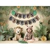 Jungle Birthday Banner,Leopard Print Banner,Safari party Decor,Wlid Animal Print Banner,Zoo Animal Party Supplies