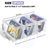 2PCS Toploader Storage Box,Trading Card Storage Box with Dividers Plastic Baseball Card Storage Box for 500+ Sports Cards 100+ Top Loaders BCW MTG Magic TCG Yugioh Card Case Holder Organizer