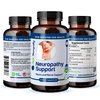 TRUEMED High-Potency Neuropathy Support Supplement with Acetyl-L-Carnitine, Thiamine, Pyridoxine HCl, and Vitamin B12 - Neuro and Nerve Support - 60 Vegetable Capsules