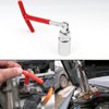 Holoras T-Handle Universal Joint Spark Plug Socket Wrench, 16mm 21mm Socket (Red)