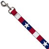 Dog Leash Stars Stripes Ribbon Red Blue White 4 Feet Long 0.5 Inch Wide