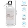 Guangpat Vegan Definition Typography Water Bottles Funny Vegan Quote Water Bottles Stainless Steel 14 OZ Portable Travel Bottle with Hanging Buckle for Riding Camping Sports Workouts