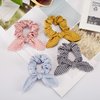 Yaomiao 12 Pieces Scrunchie Bows Bunny Ear Scrunchies Scrunchies for Hair Bow Silk Bowknot Scrunchies Bobbles Elastic Hair Ties Ropes for Women Girls