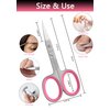 Nail Scissors Curved Eyebrow Scissors for Nail, Cuticle, Eyelashes, Nose Hair, Mustache and Beard - Manicure and Pedicure Small Scissors for Men and Women