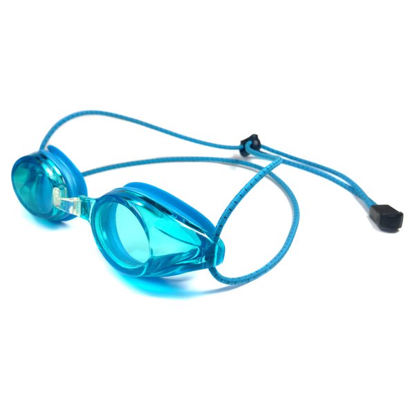 Resurge Sports Anti Fog Racing Swimming Goggles with Quick Adjust Bungee Strap (Blue)