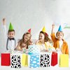 CHUNNIN 12Pcs Cartoon Story Birthday Party Paper Gift Bags Toy Inspired Game Story Party Goodie Bag Cow Print Sky Blue Cloud Treat Bag Decoration for Kids Toy Birthday Baby Shower Party Supplies