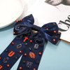 Football Hair Bows for Women Game Day Hair Bow Clips Big Red Black Blue Silky Satin Hair Ribbon Bows Barrettes Jeweled Football Cheer Bows Game Day Accessories Outfits Party Favors Gifts