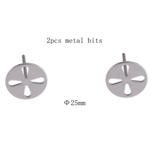MZCMSL 2pcs Metal Drill Bits for 25mm Sandpaper Disc, 3/32 Shank Pedicure Sanding Disc Bit, Electric Foot File Tool