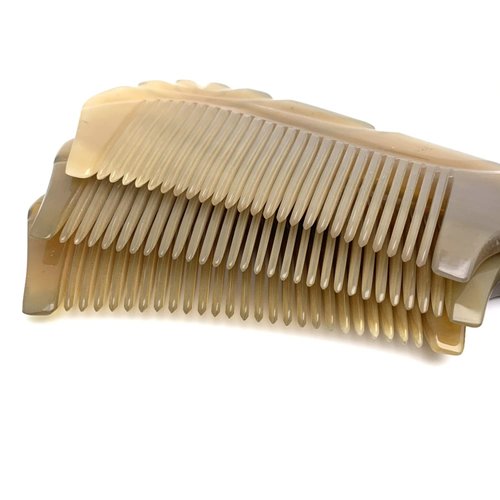 One&One Horn Combs For Women,Buffalo Bone Comb Handmade by Natural Horn Bone.