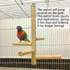 Parakeet Perch,Bird Natural Wood Stand,Parrot Cage Top Wooden Branches for Standing,Toys for Small Medium Parrots Conure Budgie Lovebirds