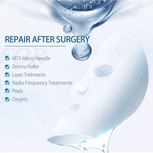 INCELLICE Derma Roller Facial Mask After Microneedling Mask, Hyaluronic Acid Face Mask, 5pcs Collagen Repair Sheet Mask for Hydration, Soothing, Cooling, Reducing Redness and Burnin