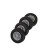 Building Blocks Technic Parts 4 pcs TYRE Dia. 62X20 & Rim Dia. 43.2 X 18 Compatible with Lego for Kids Boys Toy