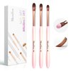 MelodySusie 3Pcs Acrylic Nail Brush Set, Size 8/12/14 Professional Nail Brushes for Acrylic Application Acrylic Powder Nail Extension and 3D Nail Carving for DIY Home Salon Nail Manicure Tool