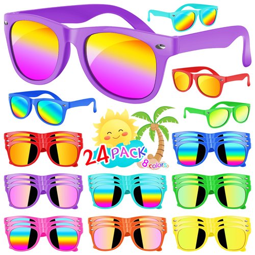 Ynrriiy Kids Sunglasses Bulk, Kids Sunglasses Party Favor,Neon Party Sunglasses for Kids, Boys and Girls Age 3-8, Beach Pool Birthday Party Supplies, Goody Bag Favors,Great Gift for Kids Party Favors