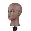 Ruilong Soft Bald Mannequin Head, Professional Cosmetology Female Head for Wig Making Hat and Glasses Display Bald Model Doll Head Brown Color