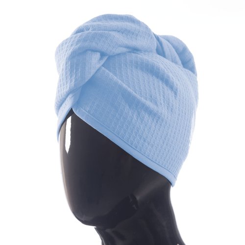 SELARUS 100% Turkish Cotton Hair Towel Wrap for Women,Non Microfiber,400-GSM(Grams per Square Metre),AntiFrizz,Hair Plop Waffle Towels for Curly,Long&Thick Hairs,Turban Head Wrap,1Pack10x26inc