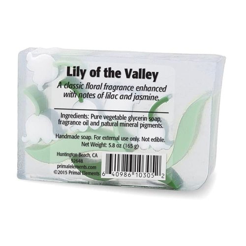 Primal Elements Bar Soap in Shrinkwrap, Lily of the Valley, 6 Ounce