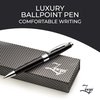 ZenZoi Black Ballpoint Pen Set. Elegant Executive Pen for Men or Women. High End Pen Gift Box w/Luxury Pen & 2 Gel Ball Point (Blue & Black) Refills. Smooth Writing Pen (Black)