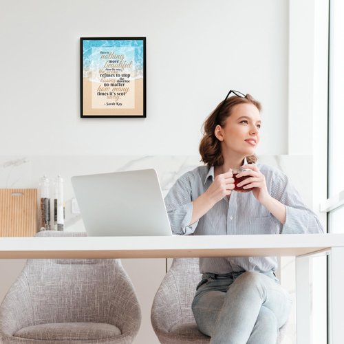 There Is Nothing More Beautiful - Inspirational Sarah Kay Quotes Wall Art Print - Beach Theme Wall Art Decor For Home Decor, Office Decor, Living Room Decor, Farmhouse Decor, Unframed -8x10"