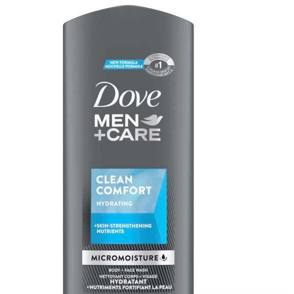 DOVE MEN + CARE Body & Face Wash, Clean Comfort 13.50 oz (Pack of 2)