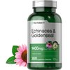 Horbäach Echinacea Goldenseal Capsules | 1400mg | 300 Count | Vegetarian, Non-GMO, Gluten Free Extract Supplement