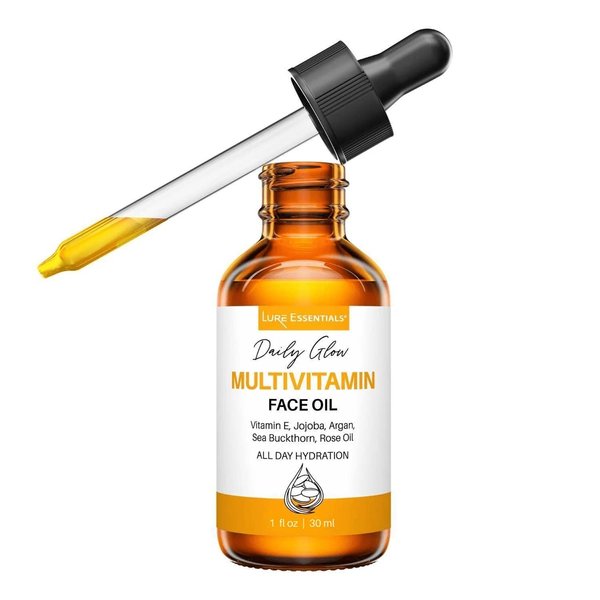 Lure Essentials Daily Glow Multivitamin Face Oil with Jojoba, Sea Buckthorn, Prickly Pear