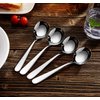 KEAWELL Premium 7" Louise Soup Spoons, 18/10 Stainless Steel, Dishwasher Safe (4)