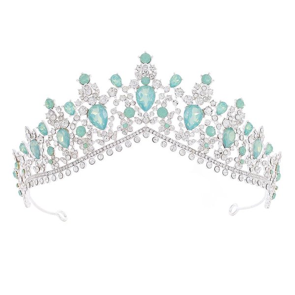 Woeoe Crystal Women Wedding Tiara Rhinestone Silver Bridal Crown Princess Tiara Headband Costume Birthday Party Hair Accessories
