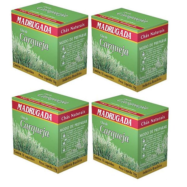 Madrugada - Omith Tea (Baccharis Genistelloides) | Té de Carqueja 10 tea bags - 10 Bags of 0.35 Oz (PACK OF 04) | Chá de Carqueja 10 sachês - 10 Sachês de 10g