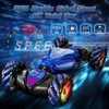 Gesture RC Car, 2.4GHz 4WD Gesture Sensing RC Stunt Car, Remote Control RC Car Toys, 360° Rotating Transform Off Road Rc Car with Lights & Music for Age 8+ Kids, Birthday Chirstams Party Xmas, Blue