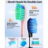 Electric Toothbrush for Adults, Sonic Toothbrush with 5 Modes & 3 Intensity Levels, 40,000 VPM Toothbrushes with 12 Brush Heads, IPX7 Waterproof Tooth Brush, One Charge for 60 Days, 2-Min Timer