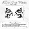 U-Goforst Face Gems Stick On - Black Face Jewels Stick On Halloween Makeup, Halloween Costumes for Women, Self Adhesive Glue Face Rhinestone Stickers Festival Cosplay Dress Up Face Jewelry Accessories