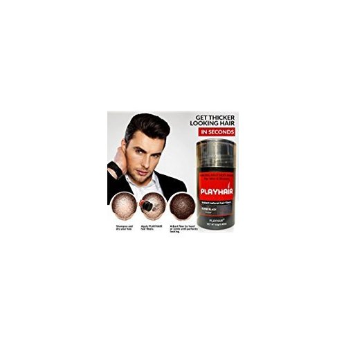 Hair Building Fibers with Natural Keratin to Conceal Instantly for Thinning Hair, Bald spot & Cover Up Hair Loss to Add Volume for Full & Thick Hair for Men & Women by PLAYHAIR (Blend Black)