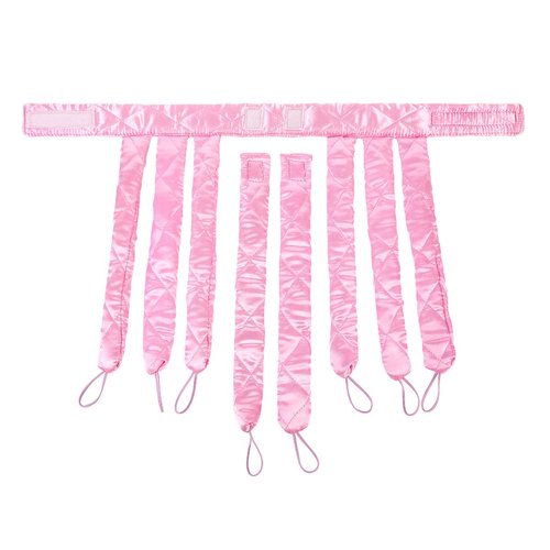 No Heat Hair Curler Headband for Long Hair, Satin Heatless Curling Rod with Adjustable Strap Overnight No Heat Curling Roller for Women and Girls Waves and Curls (Pink)