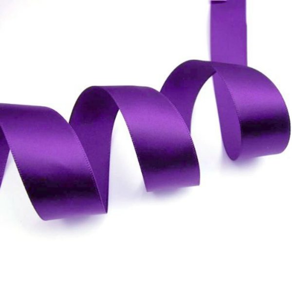 GBSTORE GBSTORE 1 1/2 inch 25 Yards Deep Purple Satin Ribbon Perfect for Wedding, Gift Wrapping