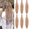 UPerfe Ash Blonde Braiding Hair Extensions for Braids Kanekalon Braiding Hair Pre Stretched Prestretched Braiding Hair Kids Knotless Jumbo Colored Blonde Braiding Hair 26 inch 6 Bundles