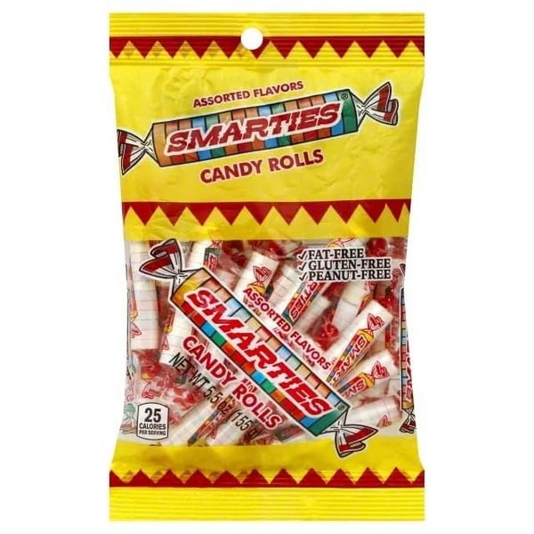 Smarties Candy Money Assorted Flavor Bulk Candy Rolls Vegan Gluten Free Allergen Free Hard Candy Bags Halloween Treat| Family Owned Since 1949-5 oz Pack of 3