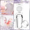 Biutee Nail Stamper Kit Nail Art Stamping Plate Set Stamping Nail Polish Gel Stamp Plate Jelly Silicone Stamper Scraper Flower Lace Line kiss Stencil Template Tool Supplies for Holiday (Storage Bag)